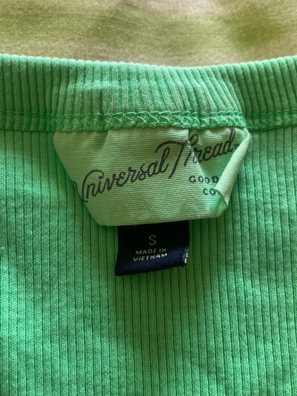Universal Thread Bright Green Ribbed Tank - Picture 2 of 2